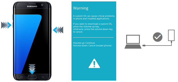 Enter Download Mode to flash Samsung firmware